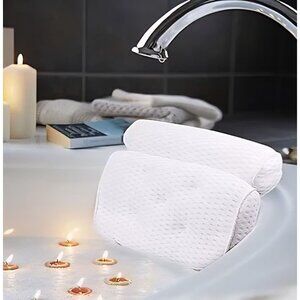 Bath Pillow Bathtub Spa Pillow with 4D Air Mesh Technology and 7 Suction Cups